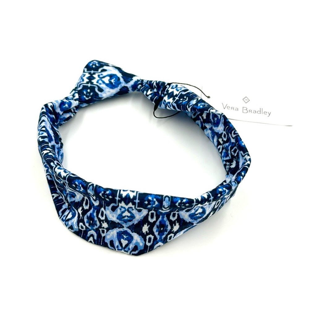 Vera Bradley Knotted Headband with Buttons in Ikat Island